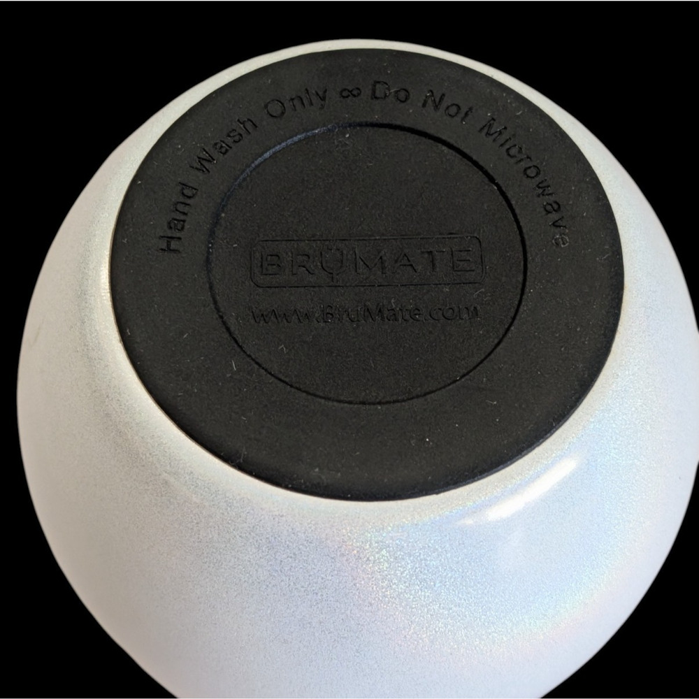 Brumate UnCork'd 14oz Vacuum Insulated Wine Tumbler Glitter White Holographic - Picture 5 of 9